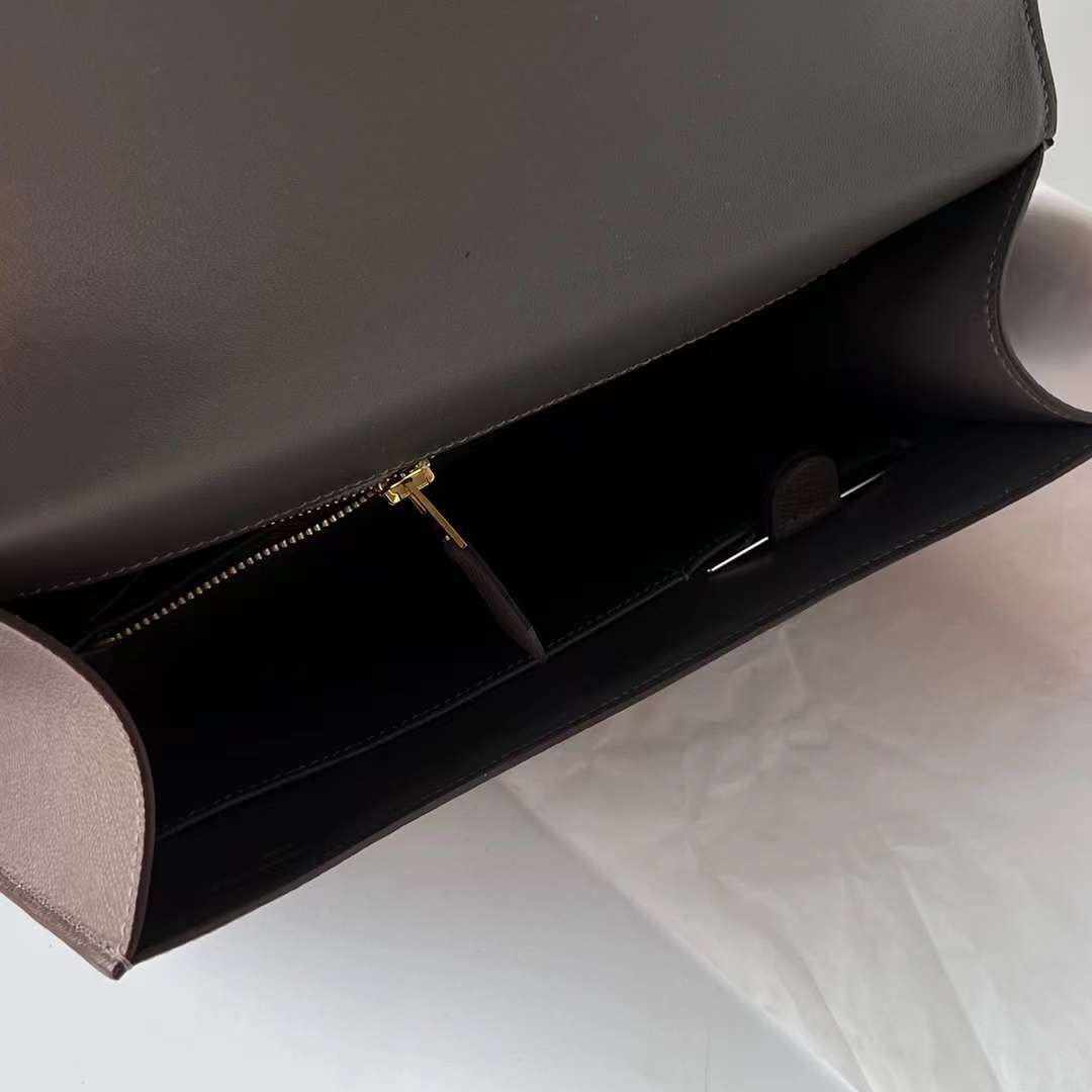 Hermès（爱马仕）Constance 1-24cm Epsom 8F 锡器灰 Etain 金扣 一级工艺 全手工蜡线缝 Ghw