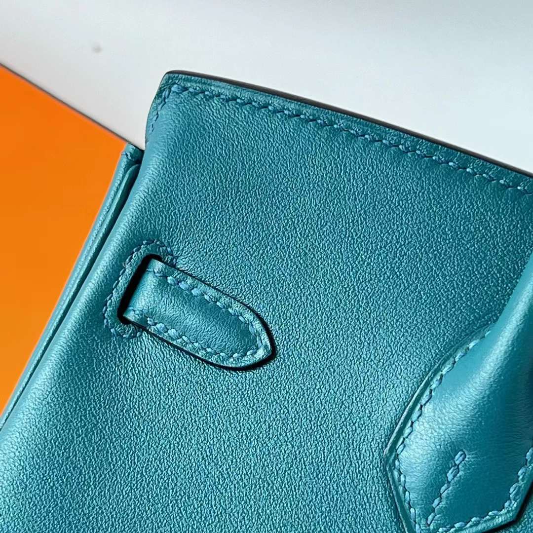 Hermès（爱马仕）Birkin 铂金包 Swift W0 博斯普鲁斯绿 金扣 25cm 全手工蜡线缝 Ghw