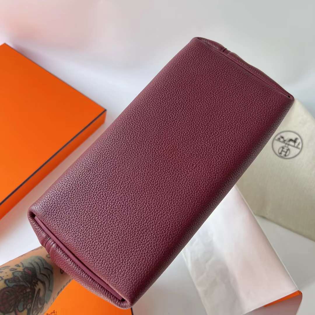Hermès（爱马仕）Kelly 2424 Maurice 拼 Swift Ck55 爱马仕红 金扣 29cm 全手工蜡线缝制 Ghw