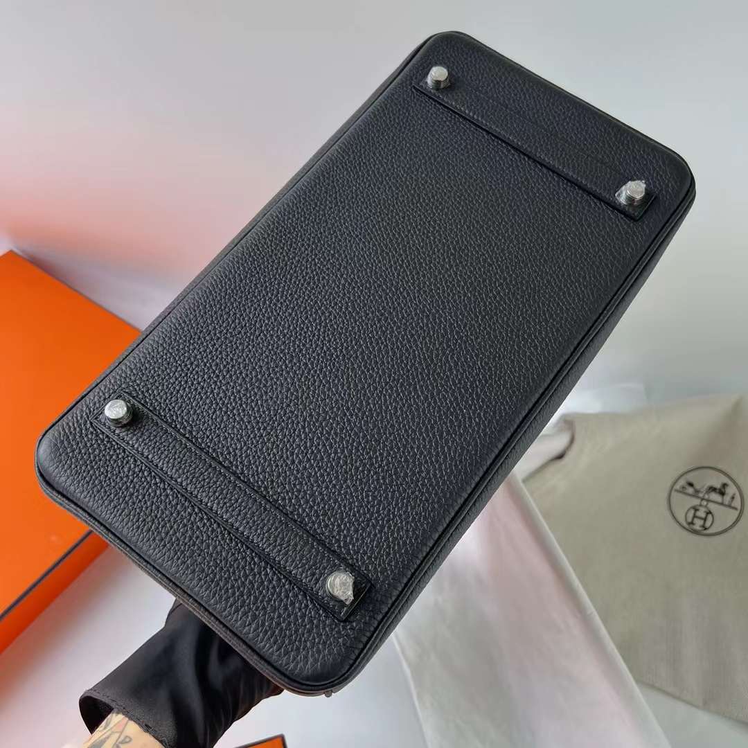 Hermès（爱马仕）Birkin 铂金包 Togo皮 进口德国小牛皮 Ck89 黑色 银扣 35cm 全手工蜡线缝 Phw