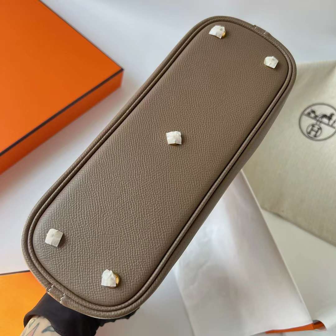 Hermès（爱马仕）Bolide 保龄球包 Epsom ck18 大象灰 金扣 25cm 全手工蜡线缝制 Ghw
