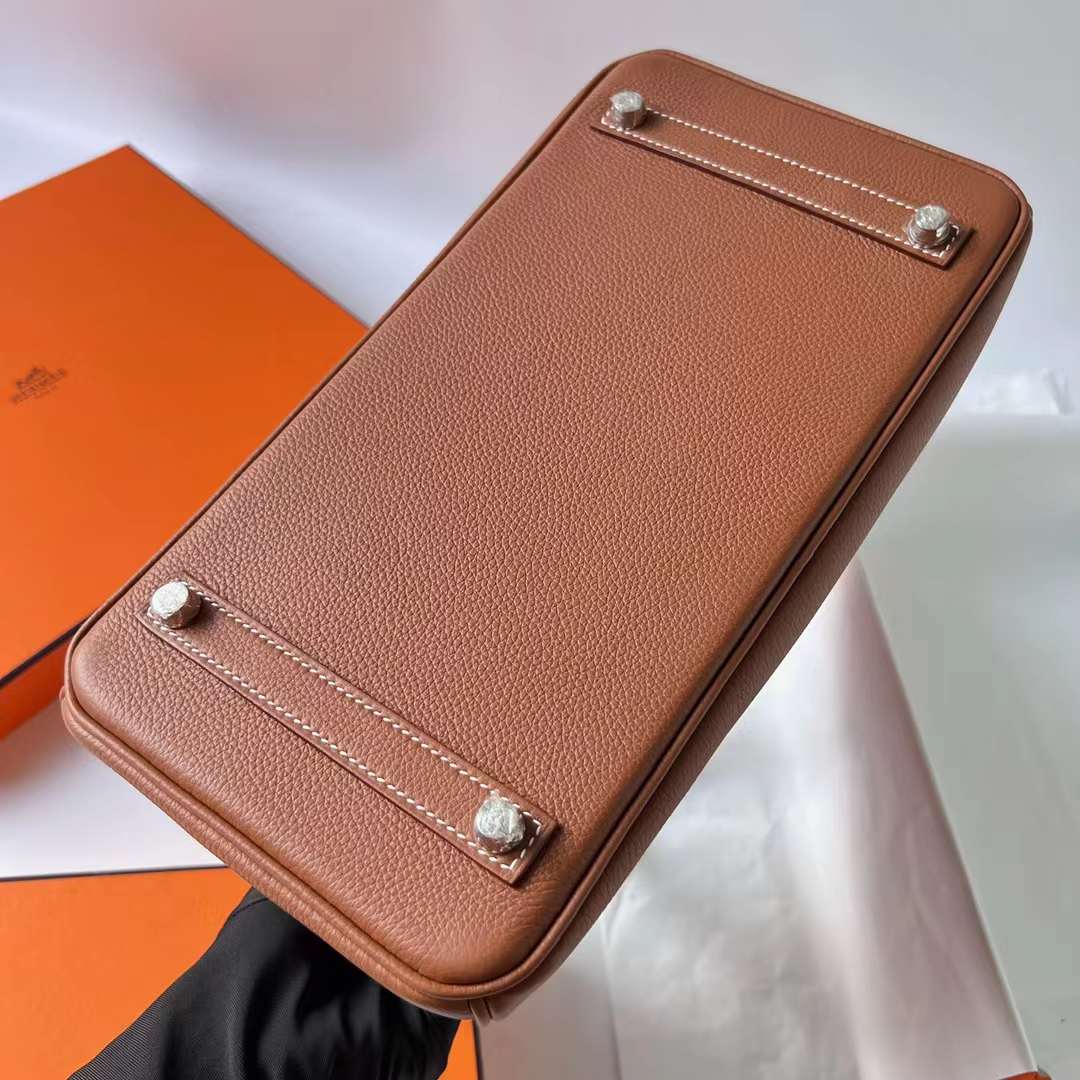 Hermès（爱马仕） Birkin 铂金包 Togo 进口小牛皮 Ck37 金棕色 银扣 30cm 全手工蜡线缝 Ghw
