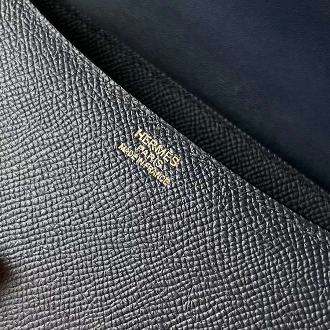 Hermès（爱马仕）Constance Elan Epsom Ck76 深海蓝 金扣 26cm 全手工蜡线缝 Ghw