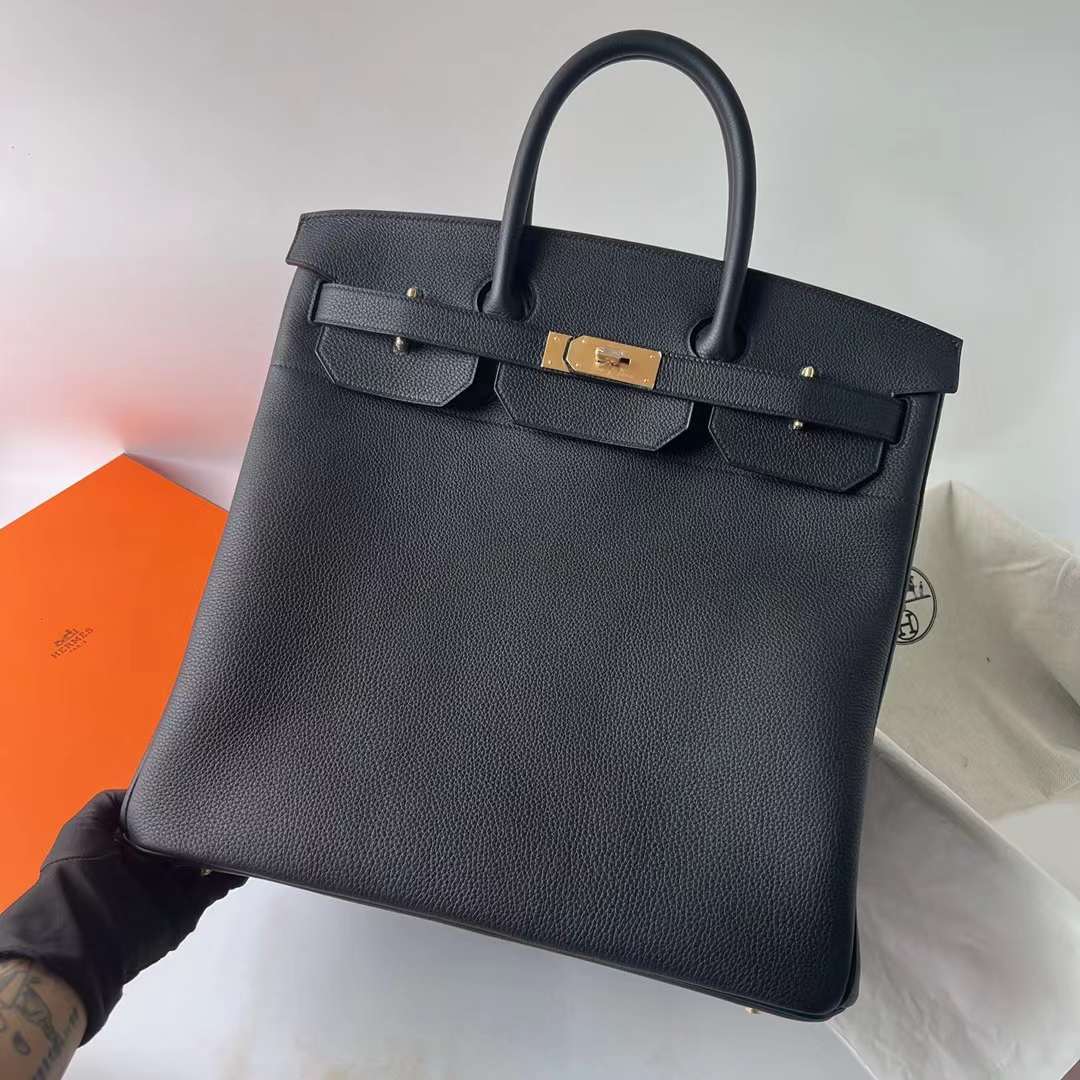 Hermès（爱马仕）Birkin Hac Togo皮 Ck89 黑色 金扣 40cm 全手工蜡线缝 Ghw