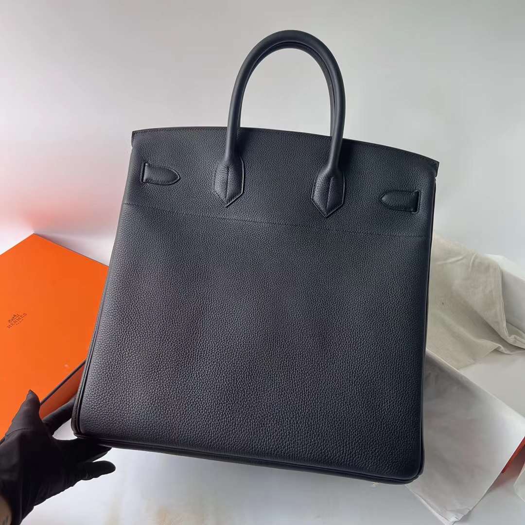 Hermès（爱马仕）Birkin Hac Togo皮 Ck89 黑色 金扣 40cm 全手工蜡线缝 Ghw