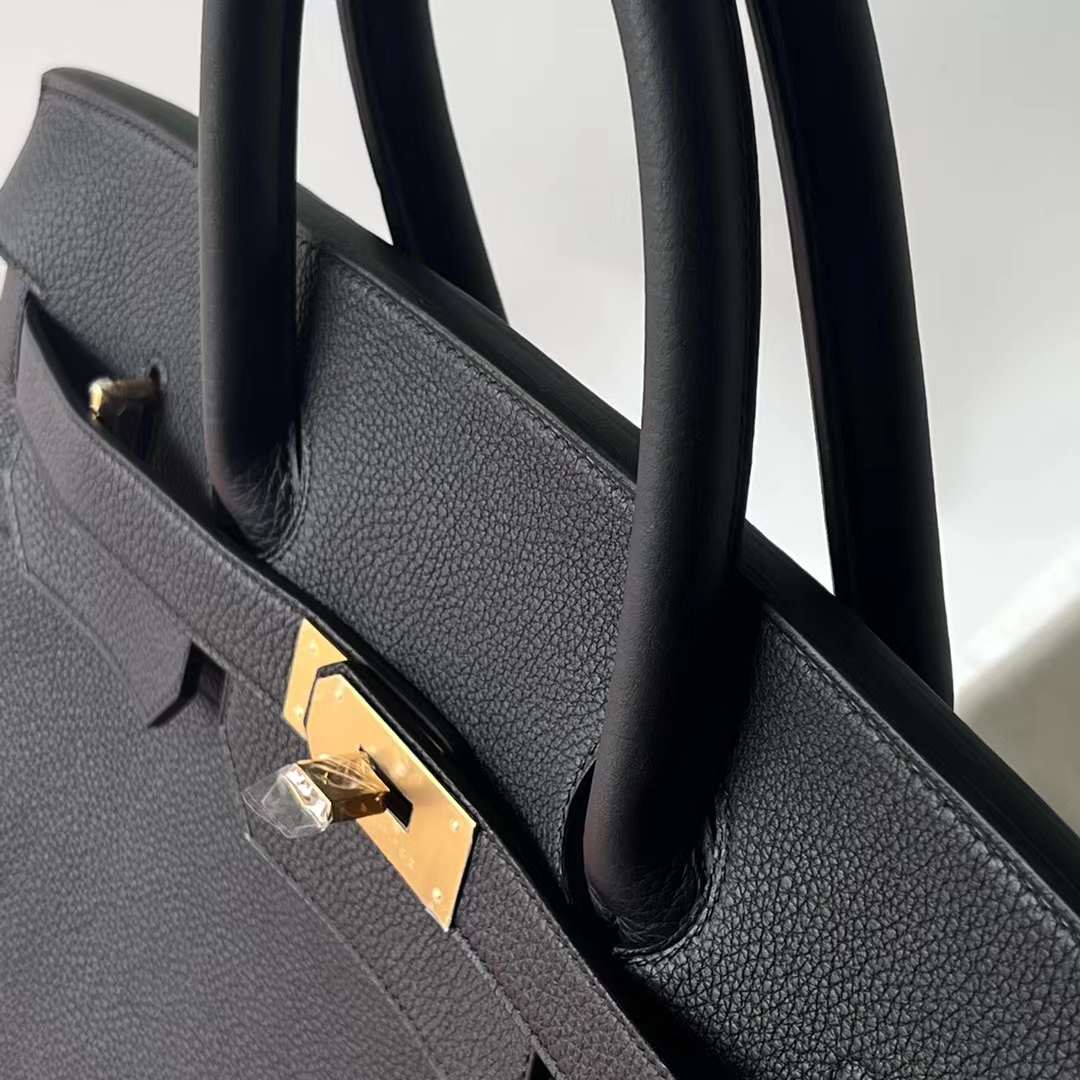 Hermès（爱马仕）Birkin Hac Togo皮 Ck89 黑色 金扣 40cm 全手工蜡线缝 Ghw
