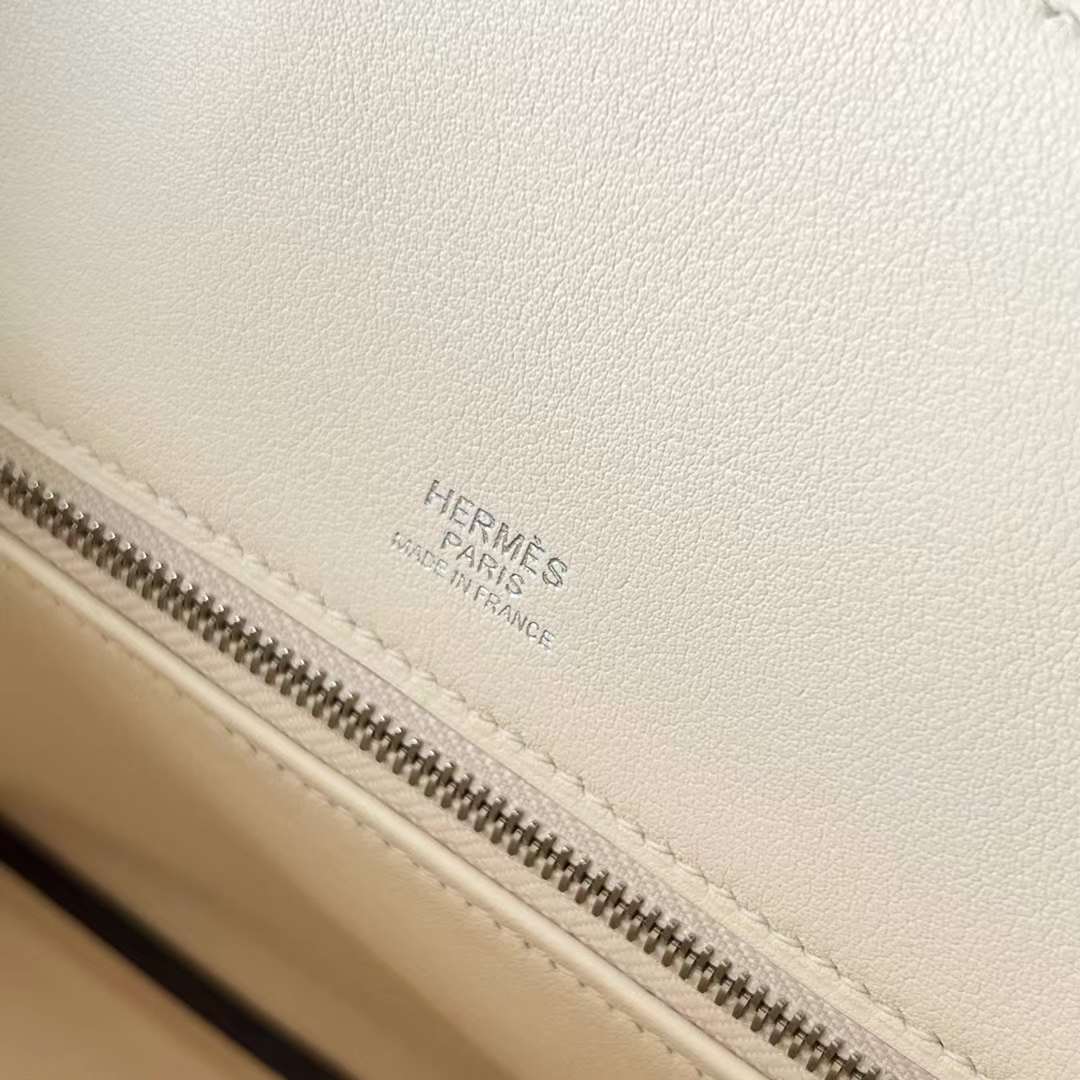 Hermès（爱马仕）Birkin Shadow Swift 幻影包 I2 奶油白 Nate 25cm 全手工蜡线缝 Phw