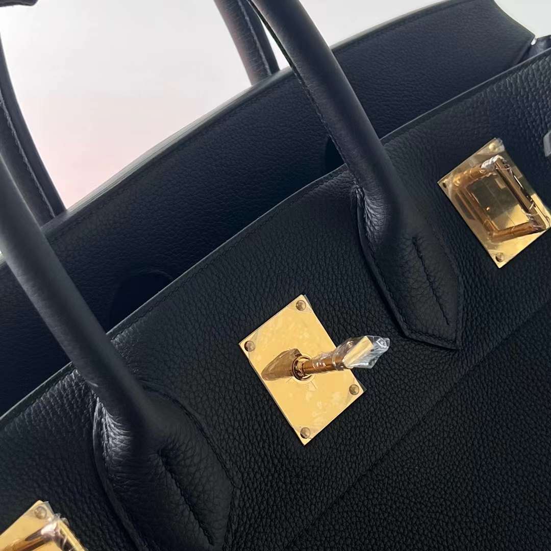 Hermès（爱马仕）Birkin Hac Togo皮 Ck89 黑色 金扣 40cm 全手工蜡线缝 Ghw
