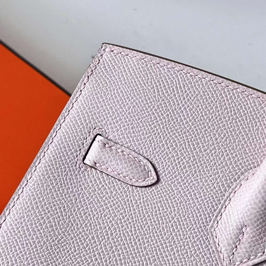 Hermès（爱马仕）Birkin 铂金包 Sellier Epsom 09 新梦幻粉紫 银扣 25cm 全手工蜡线缝 Phw