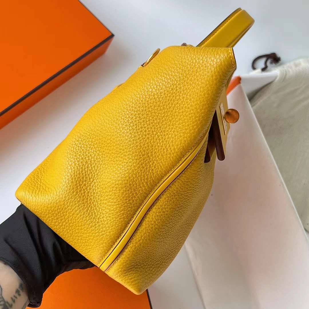 Hermès（爱马仕）Kelly 2424 Maurice 拼 Swift 9D 琥珀黄 金扣 29cm 全手工蜡线缝制 Ghw