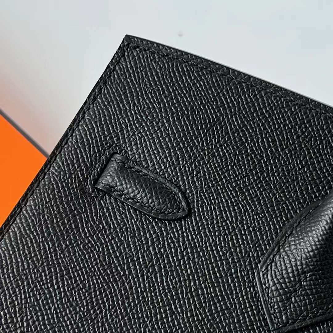 Hermès（爱马仕）Birkin Sellier Epsom Ck89 黑色 银扣 25cm 全手工蜡线缝制 Phw