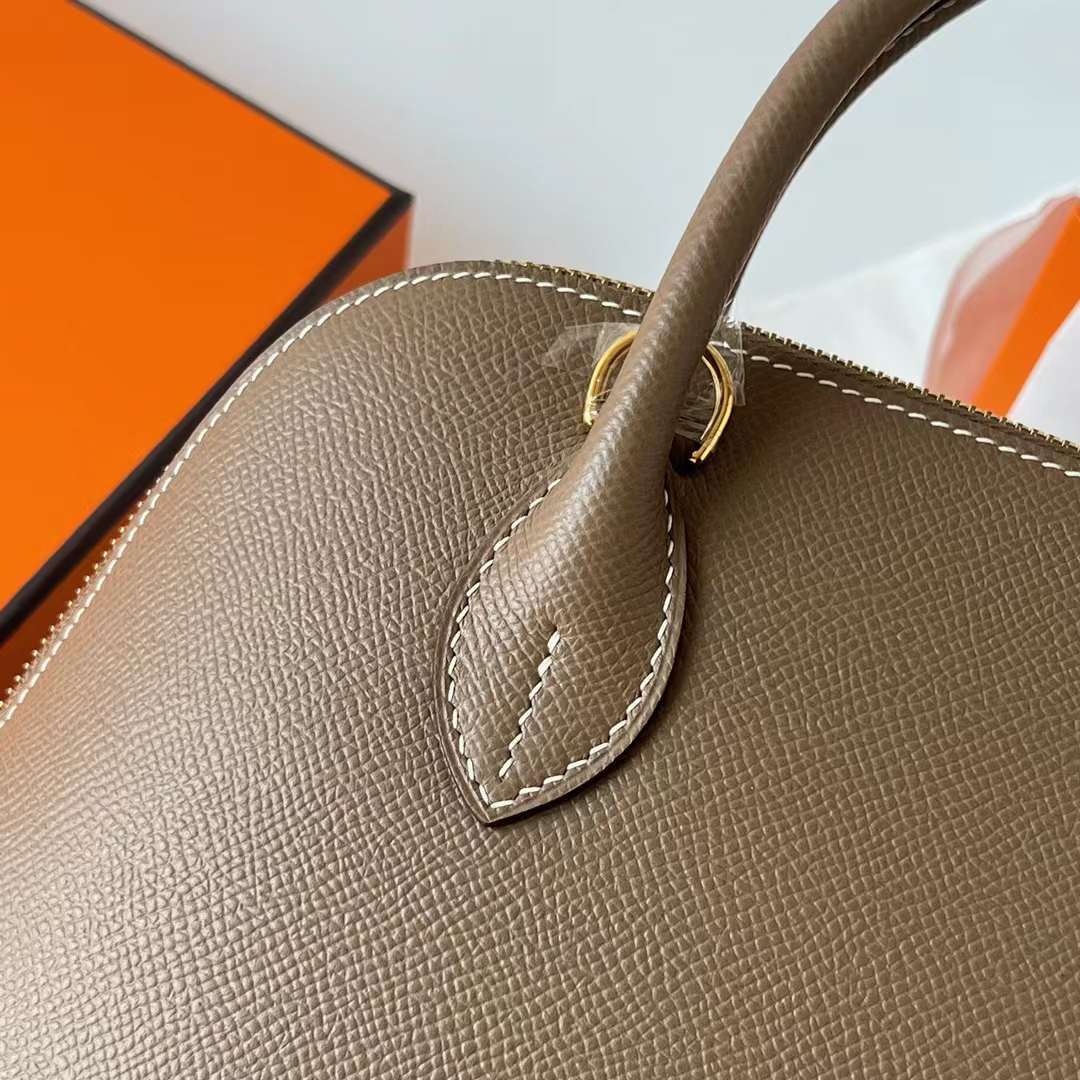 Hermès（爱马仕）Bolide 保龄球包 Epsom ck18 大象灰 金扣 25cm 全手工蜡线缝制 Ghw