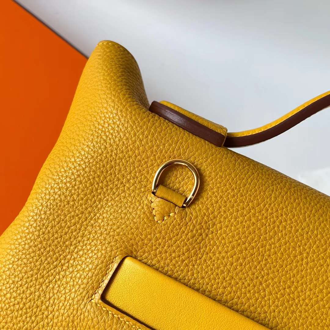 Hermès（爱马仕）Kelly 2424 Maurice 拼 Swift 9D 琥珀黄 金扣 29cm 全手工蜡线缝制 Ghw