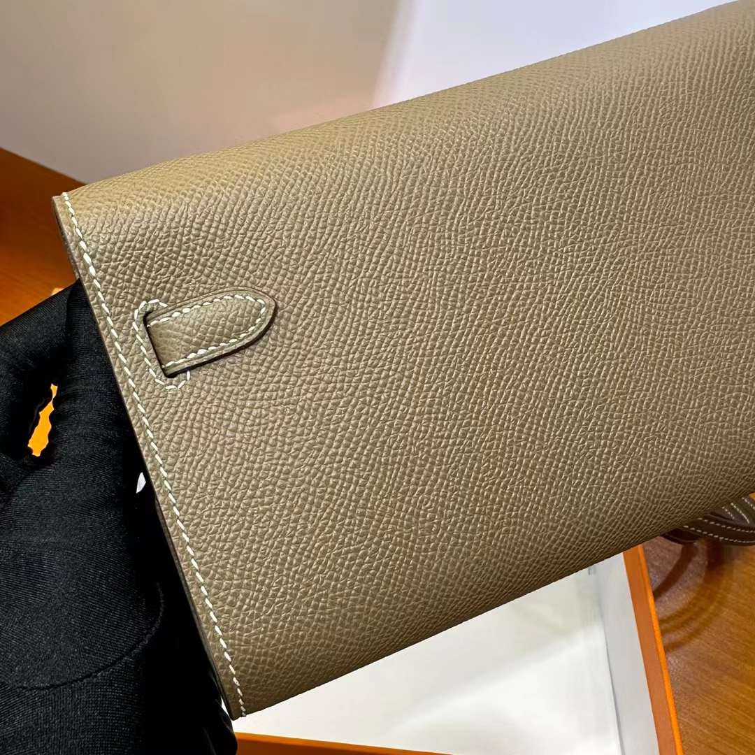 Hermès（爱马仕）Kelly to go epsom ck18 大象灰 金扣 20cm 全手工蜡线缝 ghw