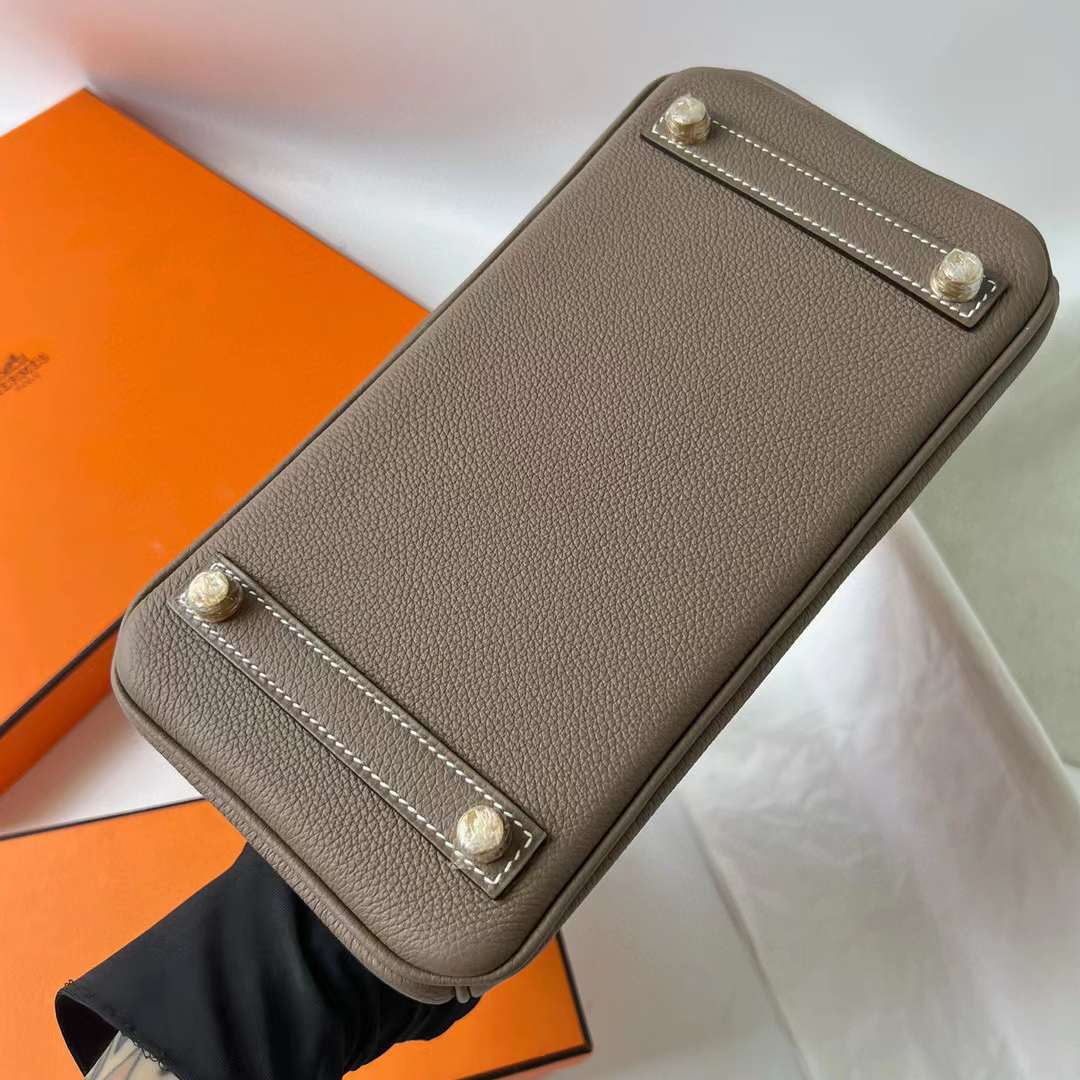 Hermès（爱马仕）Birkin 铂金包 Togo 顶级小牛皮 Ck18 大象灰 金扣 25cm 全手工蜡线缝 Ghw