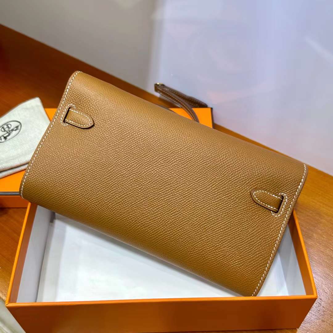 Hermès（爱马仕）Kelly to go epsom ck37 金棕色 金扣 20cm 全手工蜡线缝 ghw
