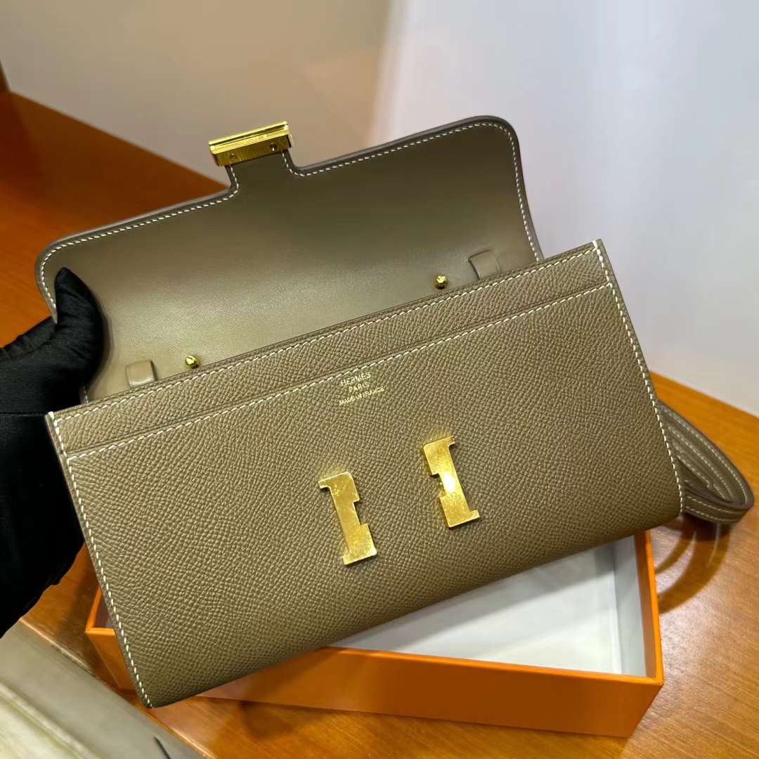 Hermès（爱马仕）Constance to go epsom ck18 大象灰 金扣 20cm