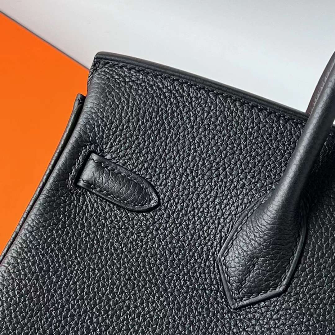 Hermès（爱马仕）Birkin 铂金包 Togo皮 顶级小牛皮 Ck89 黑色 金扣 25cm 全手工蜡线缝 Ghw