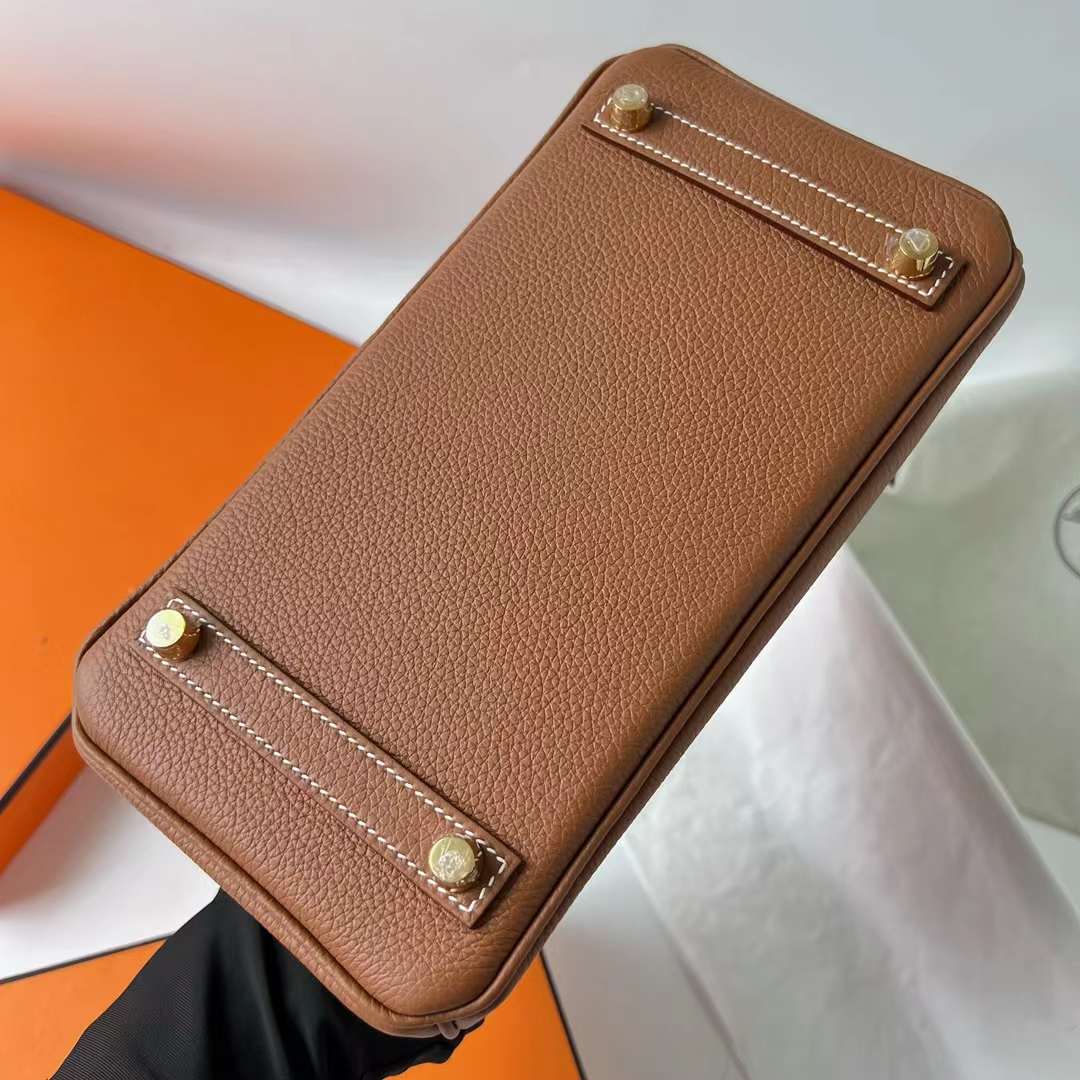 Hermès（爱马仕） Birkin 铂金包 Togo皮 顶级小牛皮 Ck37 金棕色 金扣 25cm 全手工蜡线缝 Ghw