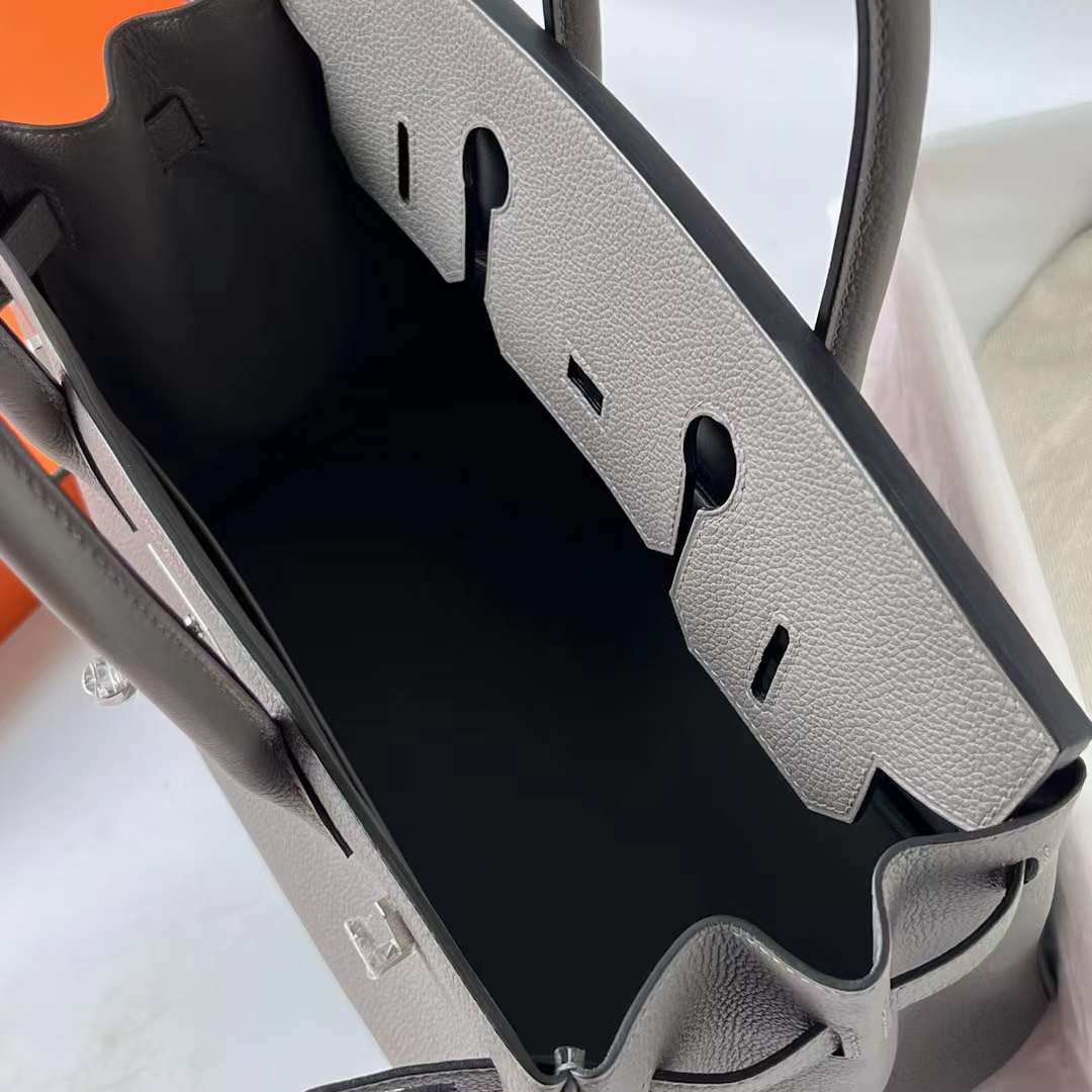 Hermès（爱马仕）Birkin 铂金包 Togo皮 顶级小牛皮 0L 积雨云灰 银扣 30cm 全手工蜡线缝 Phw