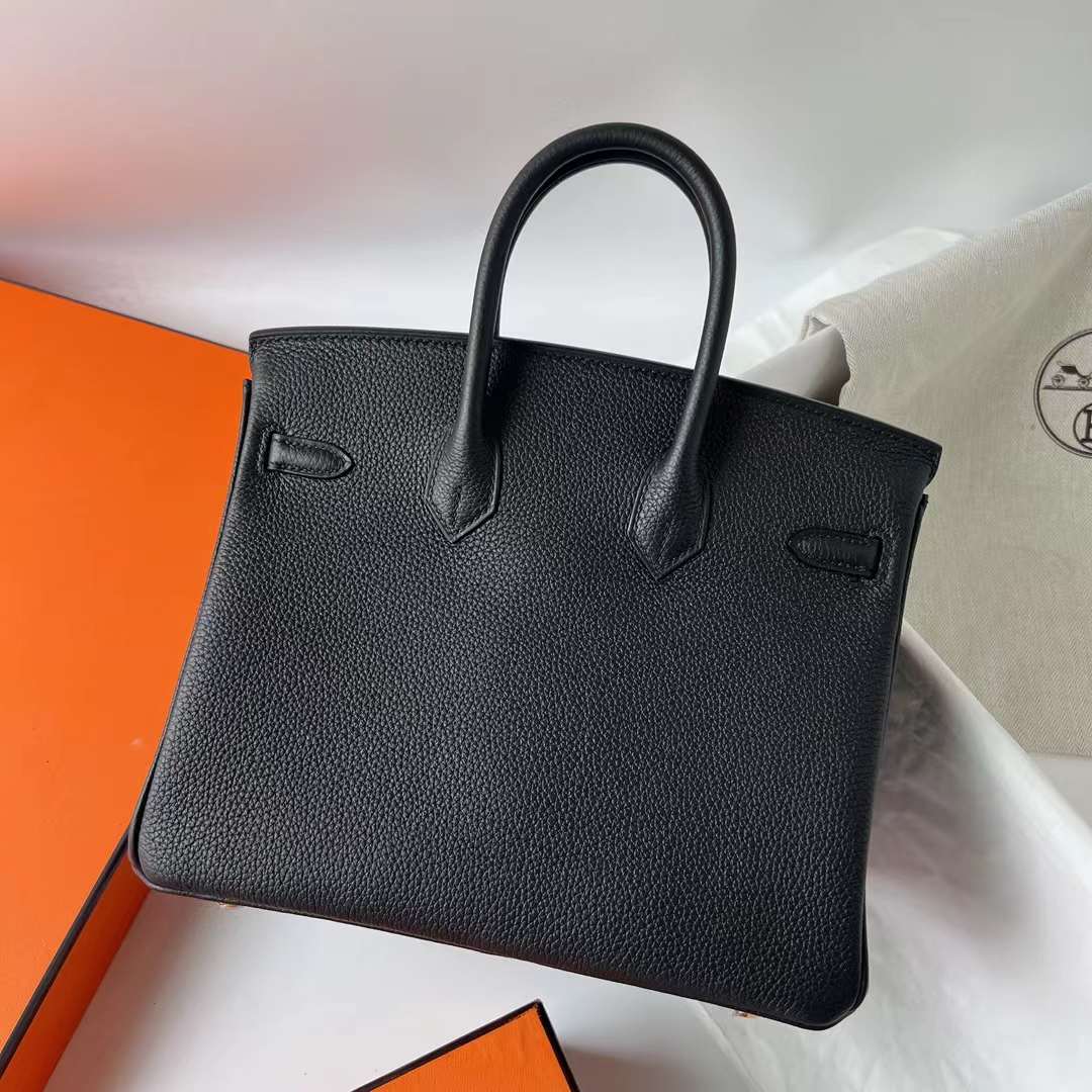 Hermès（爱马仕）Birkin 铂金包 Togo皮 顶级小牛皮 Ck89 黑色 金扣 25cm 全手工蜡线缝 Ghw