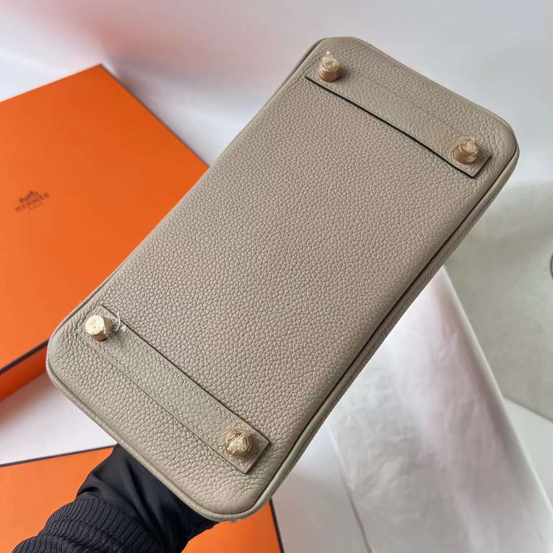 Hermès（爱马仕）Birkin 铂金包 Togo皮 顶级小牛皮 Ck81 斑鸠灰 玫瑰金扣 25cm 全手工蜡线缝 Rghw