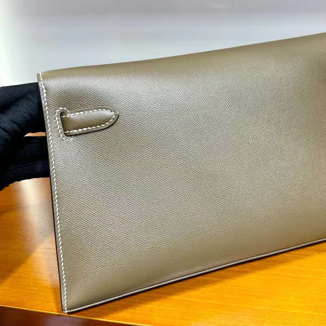 Hermès（爱马仕）Kelly elan Madame Ck18 大象灰 金扣 27cm 全手工蜡线缝 Ghw
