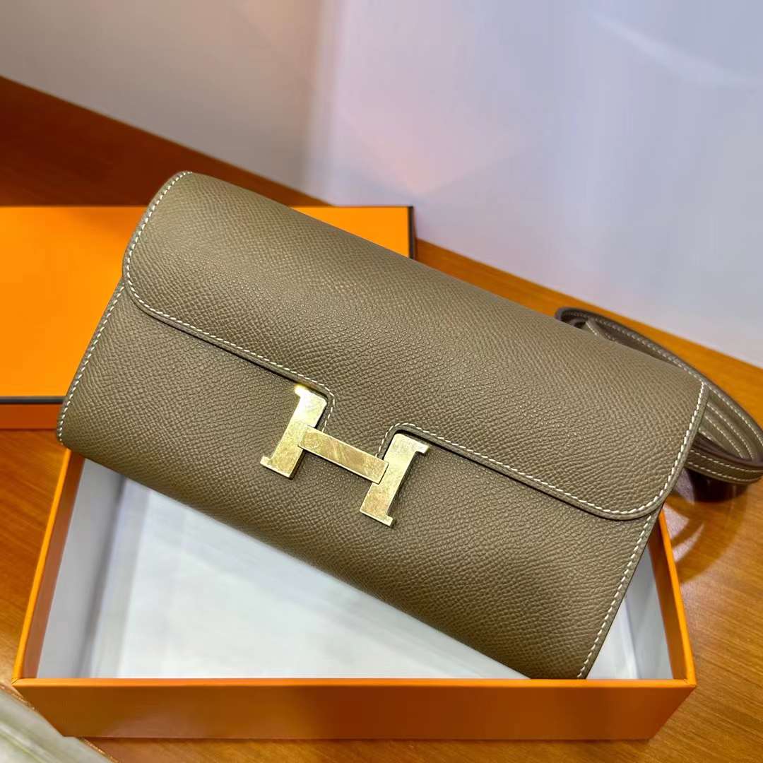 Hermès（爱马仕）Constance to go epsom ck18 大象灰 金扣 20cm