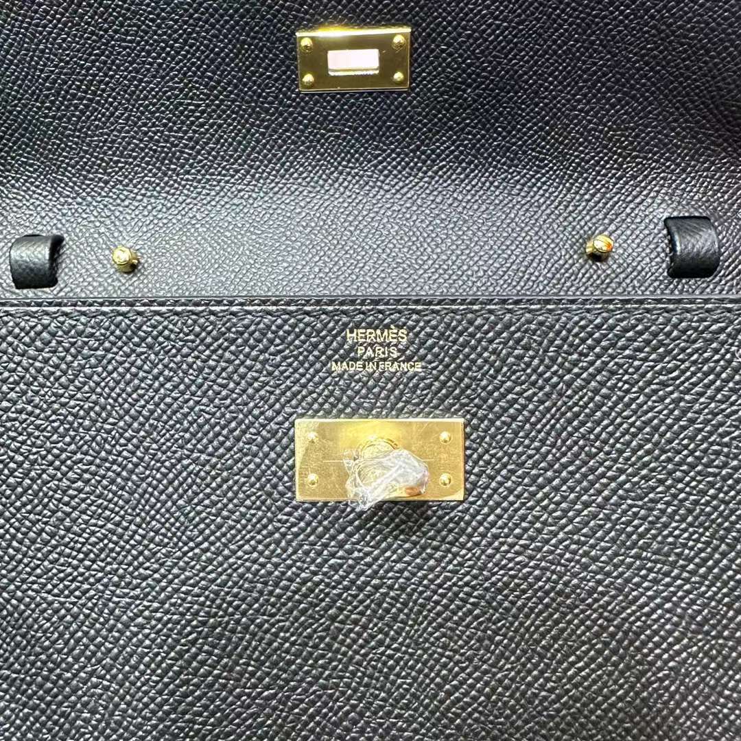 Hermès（爱马仕）Kelly to go epsom ck89 黑色 金扣 20cm 全手工蜡线缝 ghw