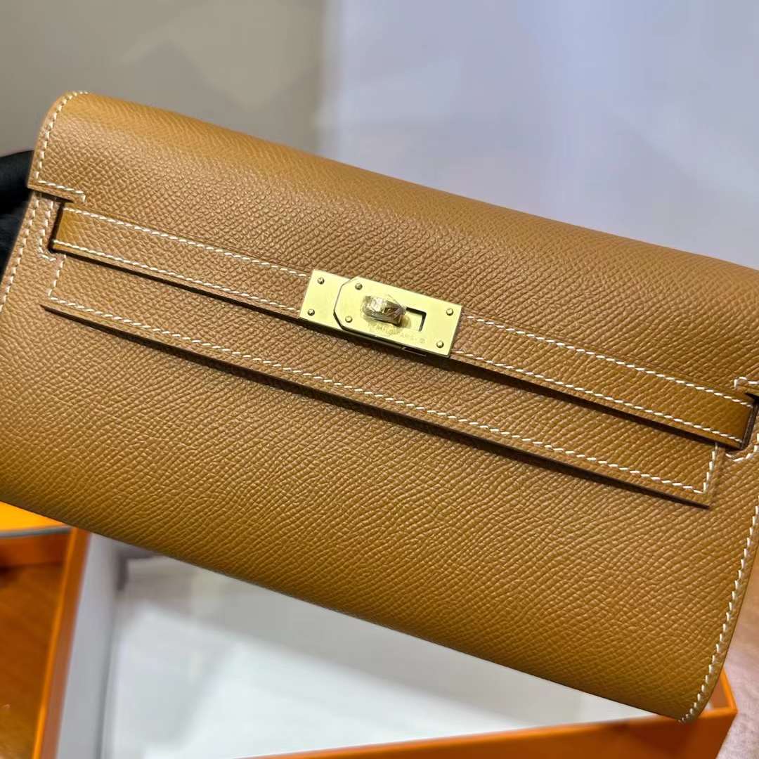 Hermès（爱马仕）Kelly to go epsom ck37 金棕色 金扣 20cm 全手工蜡线缝 ghw