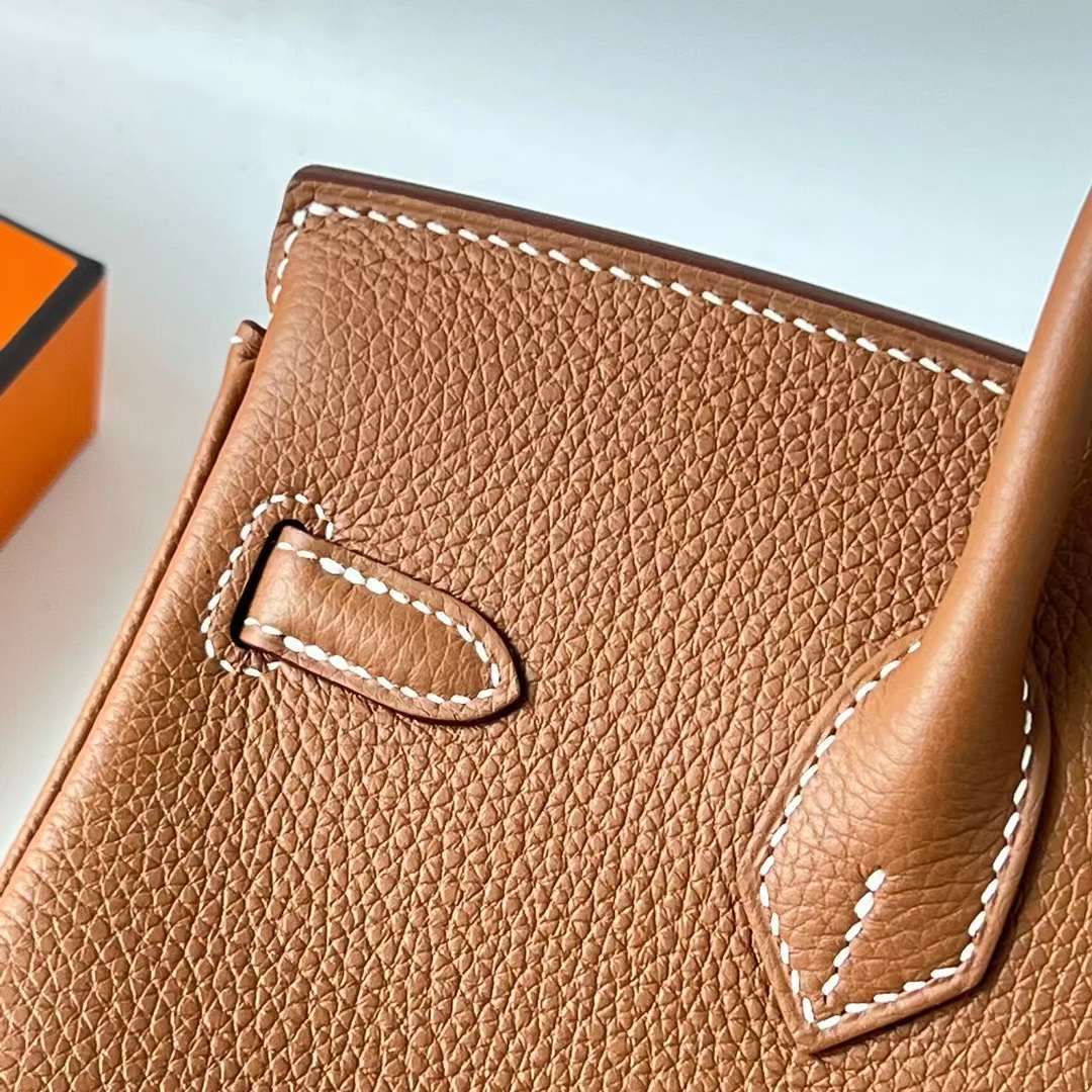 Hermès（爱马仕） Birkin 铂金包 Togo皮 顶级小牛皮 Ck37 金棕色 金扣 25cm 全手工蜡线缝 Ghw