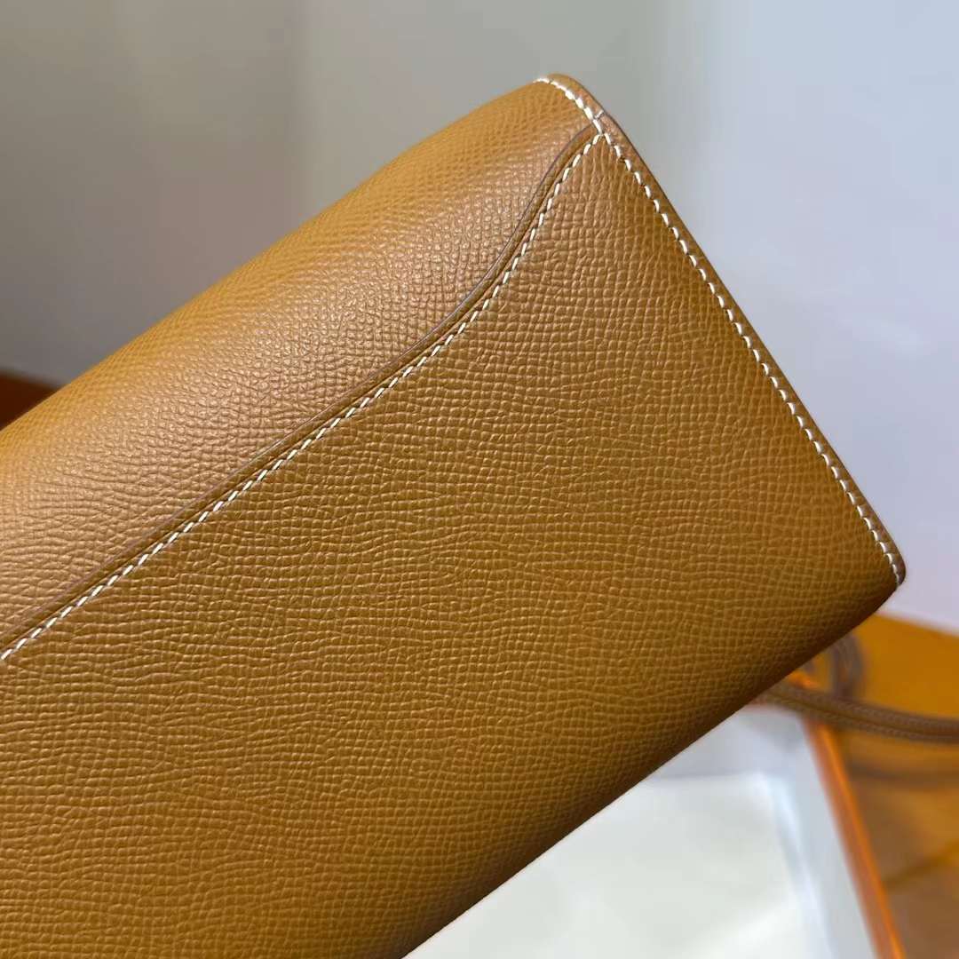 Hermès（爱马仕）Constance to go epsom ck37 金棕色 金扣 20cm 全手工蜡线缝 ghw