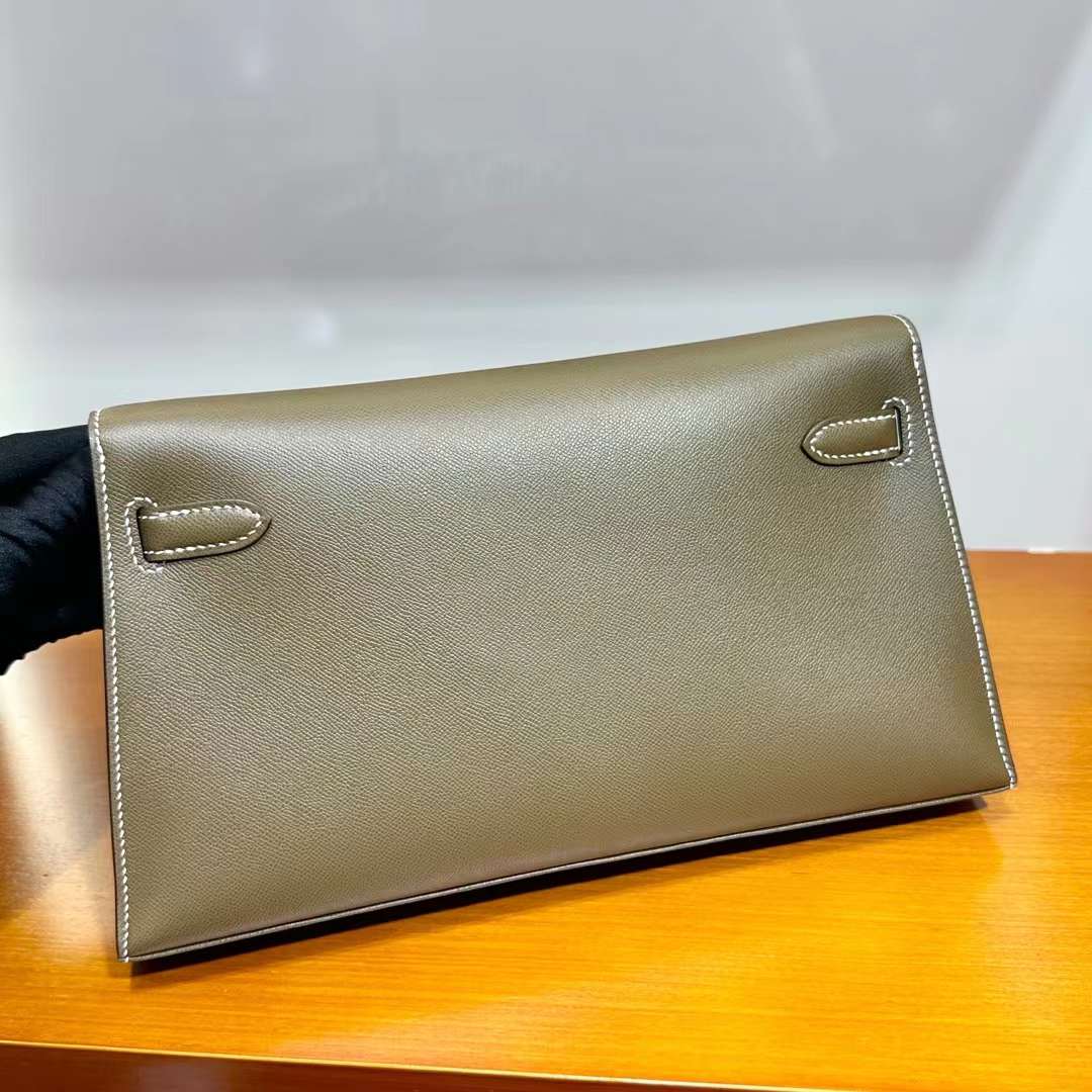 Hermès（爱马仕）Kelly elan Madame Ck18 大象灰 金扣 27cm 全手工蜡线缝 Ghw