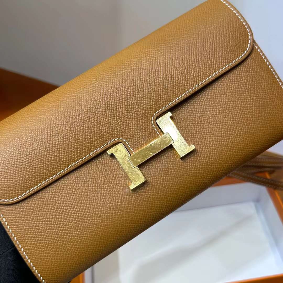 Hermès（爱马仕）Constance to go epsom ck37 金棕色 金扣 20cm 全手工蜡线缝 ghw