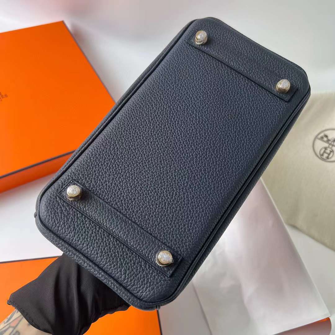 Hermès（爱马仕）Birkin 铂金包 Togo 顶级小牛皮 2Z 午夜蓝 金扣 25cm 全手工蜡线缝 Ghw