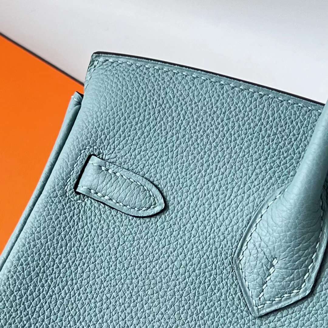 Hermès（爱马仕）Birkin 铂金包 Togo皮 顶级小牛皮 7G 天青色 金扣 25cm 全手工蜡线缝 Ghw
