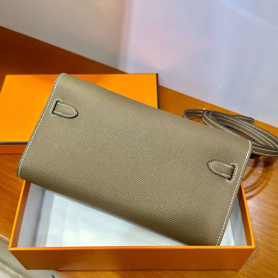 Hermès（爱马仕）Kelly to go epsom ck18 大象灰 金扣 20cm 全手工蜡线缝 ghw