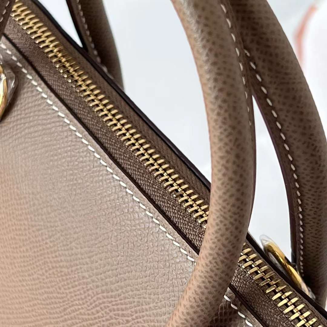 Hermès（爱马仕）Bolide 保龄球包 Epsom ck18 大象灰 金扣 25cm 全手工蜡线缝 Ghw