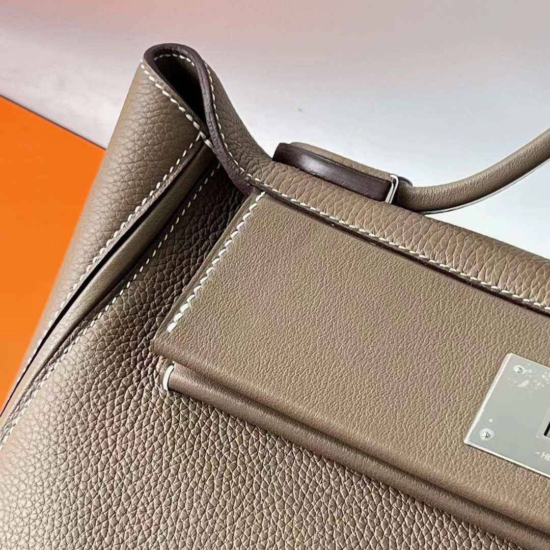 Hermès（爱马仕）Kelly 2424 Maurice 拼 Swift Ck18 大象灰 银扣 29cm 全手工蜡线缝 Phw