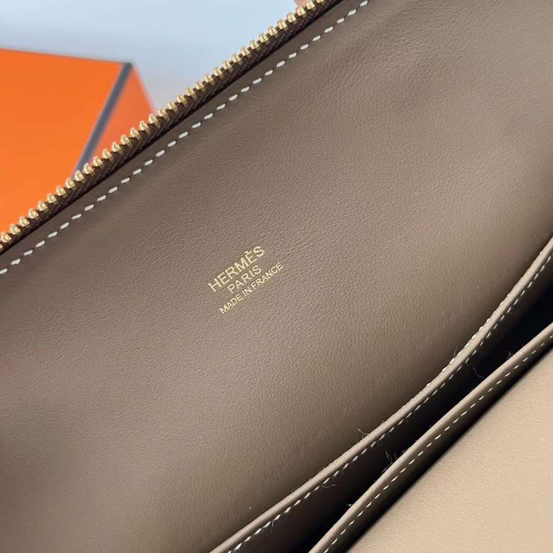 Hermès（爱马仕）Bolide 保龄球包 Epsom ck18 大象灰 金扣 25cm 全手工蜡线缝 Ghw