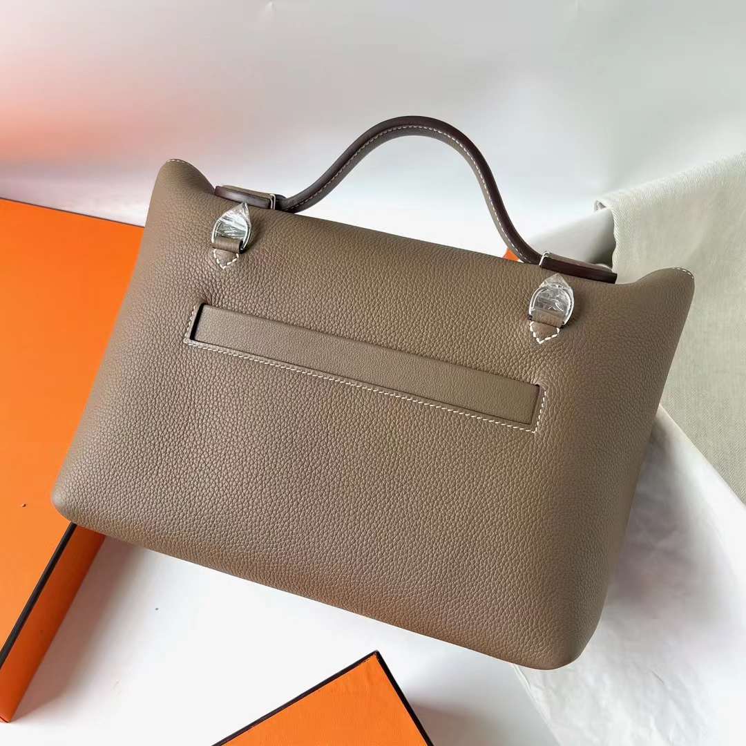 Hermès（爱马仕）Kelly 2424 Maurice 拼 Swift Ck18 大象灰 银扣 29cm 全手工蜡线缝 Phw