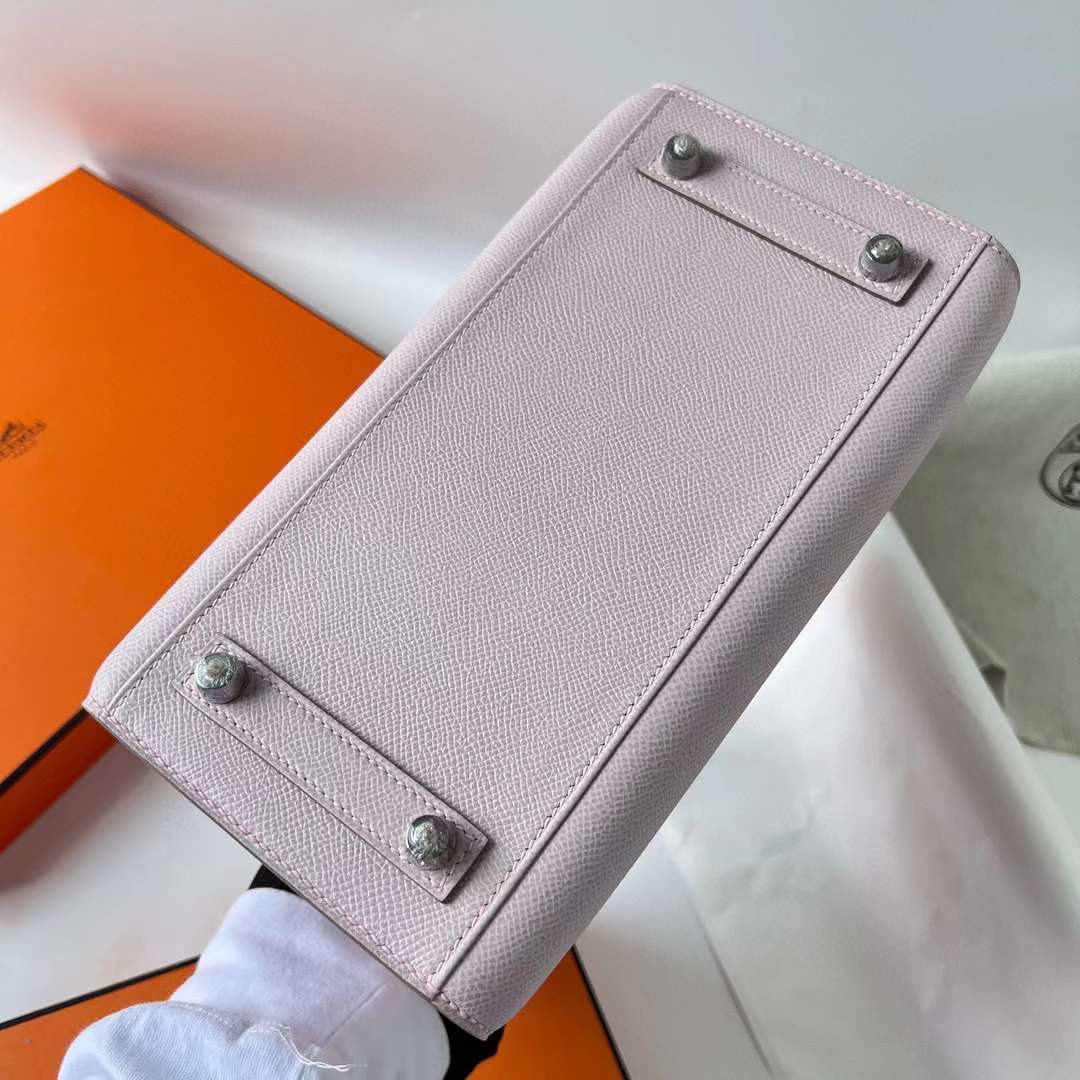 Hermès（爱马仕）Birkin 铂金包 Sellier Epsom 09 梦幻粉紫 银扣 25cm 全手工蜡线缝 Phw