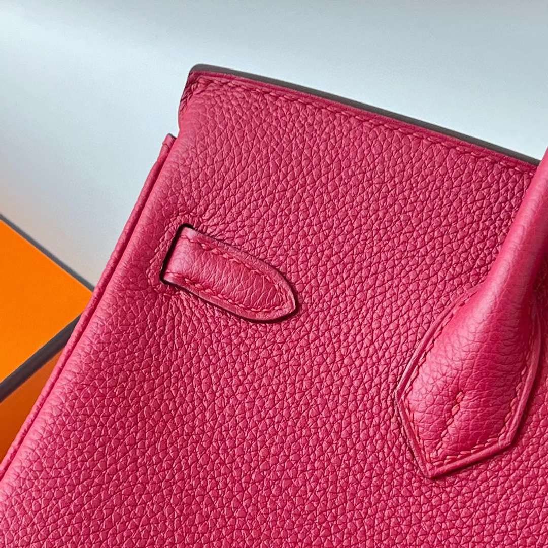 Hermès（爱马仕）Birkin 铂金包 Togo皮 K1 石榴红 金扣 25cm 全手工蜡线缝 Ghw