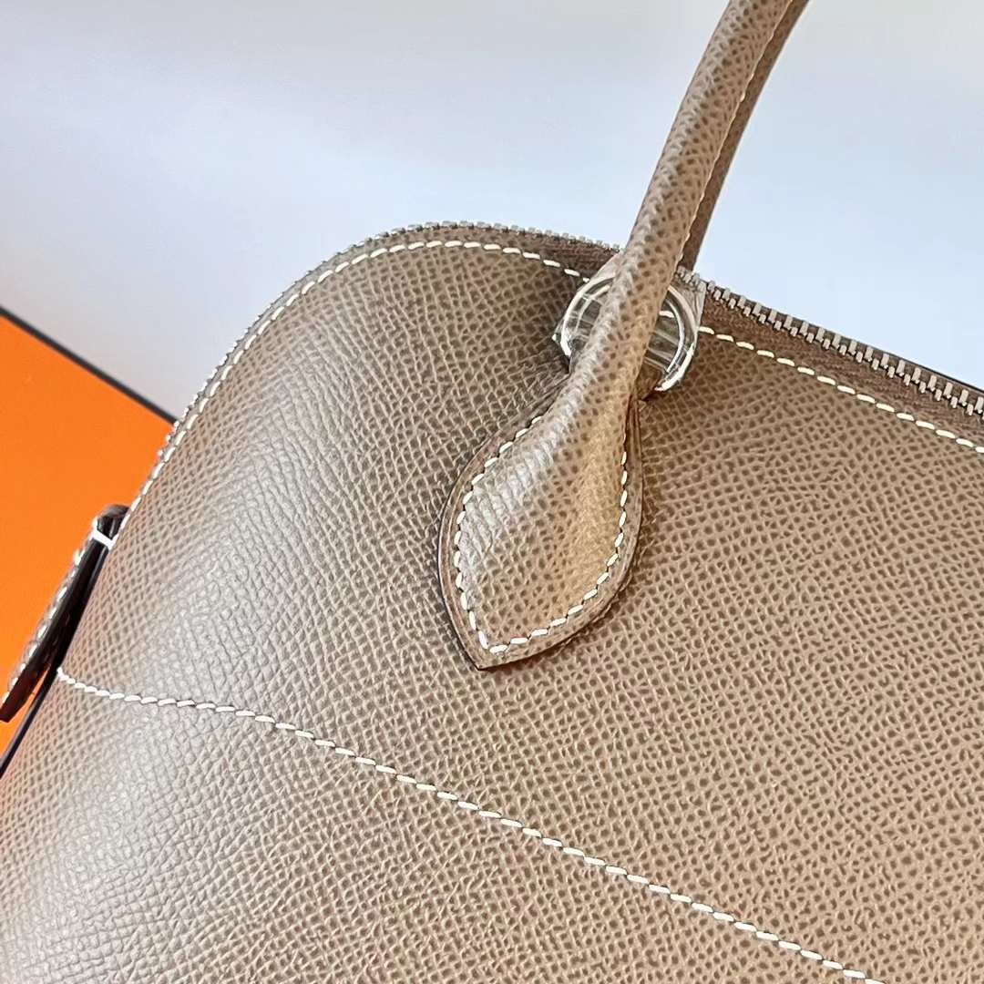 Hermès（爱马仕）Bolide 保龄球包 Epsom Ck18 大象灰 银扣 25cm 全手工蜡线缝 Phw