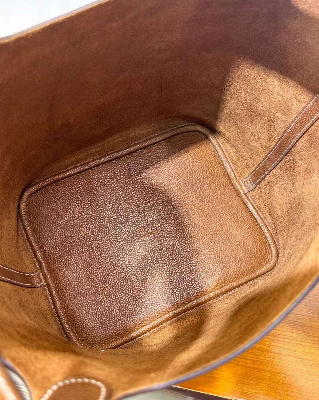 Hermès（爱马仕）Picotin 菜篮子 Barenia 颗粒马鞍皮 金棕色 银扣 22cm