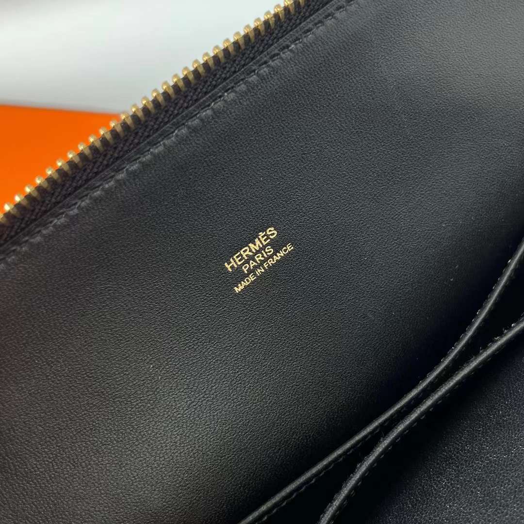 Hermès（爱马仕）Bolide 保龄球包 Epsom ck89 黑色 金扣 25cm 全手工蜡线缝 Ghw
