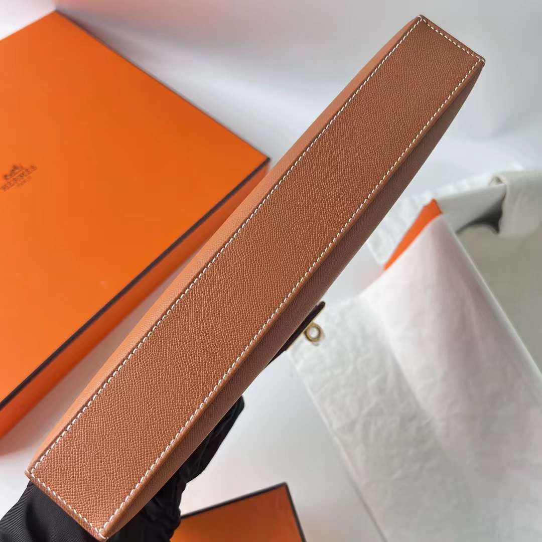 Hermès（爱马仕）Kelly elan Madame Ck37 金棕色 金扣 27cm 全手工蜡线缝 Ghw