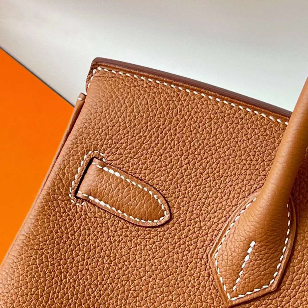 Hermès（爱马仕）Birkin 铂金包 Togo Ck37 金棕色 金扣 30cm 全手工蜡线缝 Ghw