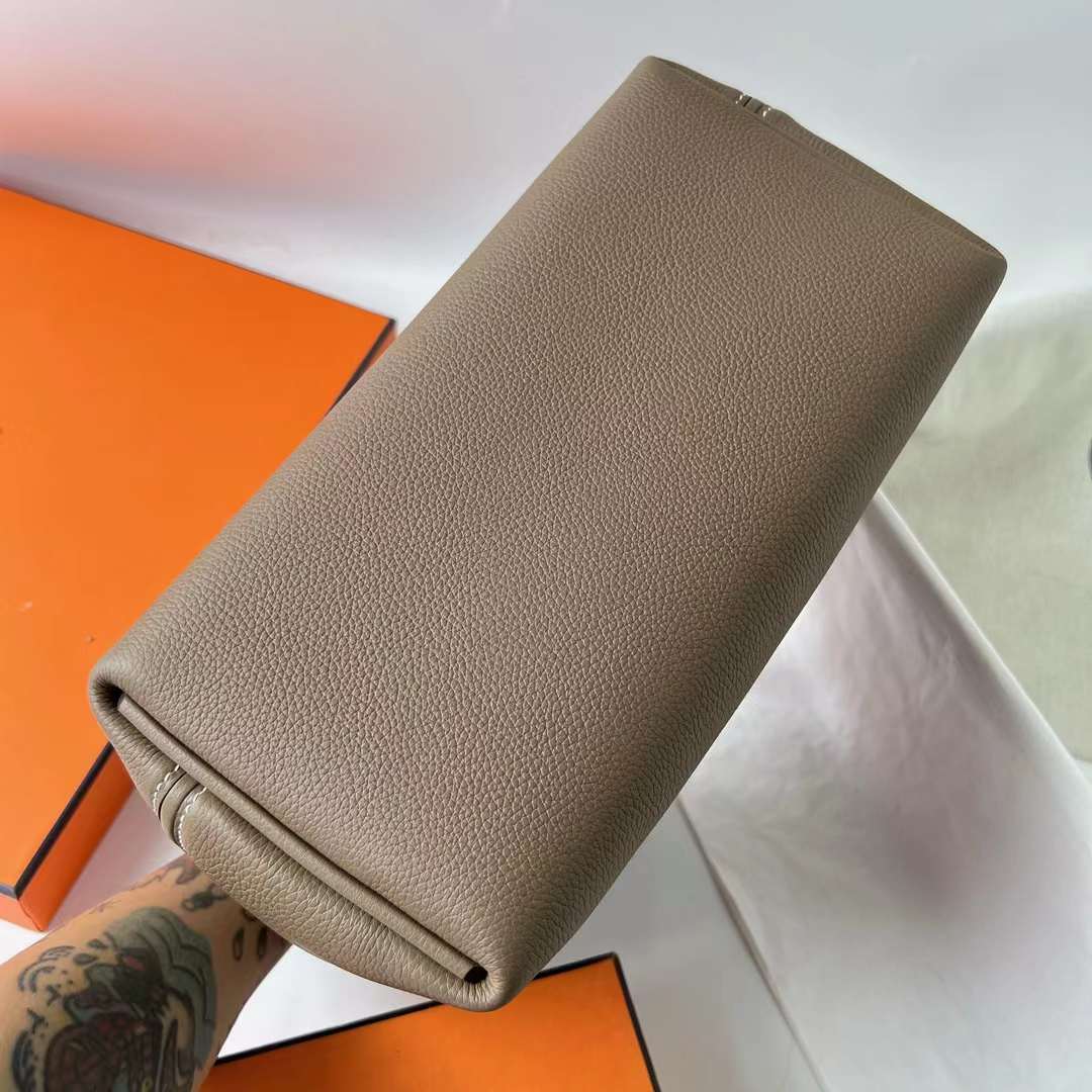 Hermès（爱马仕）Kelly 2424 Maurice 拼 Swift Ck18 大象灰 银扣 29cm 全手工蜡线缝 Phw