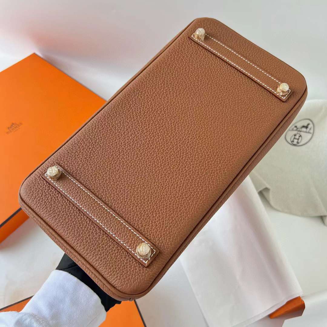 Hermès（爱马仕）Birkin 铂金包 Togo Ck37 金棕色 金扣 30cm 全手工蜡线缝 Ghw